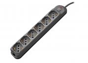 Multipresa 6pos bipasso/schuko + interrutt nuovo modello nera