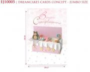 EJ10005 - BUON COMPLEANNO ROSA JUMBO SIZE 39x27 (1PZ)