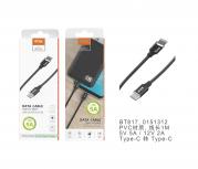 MOVTEK CAVO DATI TYPE-C to TYPE-C NERO 1 m 5A - BT817