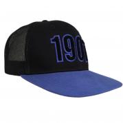 ATA2318 CAPPELLINO BICOLORE RETINA NERA, RICAMO ARRICCIATO, CHIUSURA IN PLASTICA