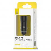 One Plus Caricatore da Auto Rapido 20W con Porta USB QC3.0 e Type-C PD Nero - NA0256