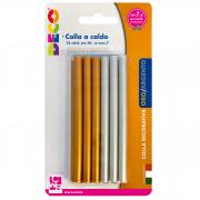 12 stick colla a caldo oro e argento D.7mm - lungh.10cm DECO