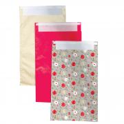 Blister 3pz sacchetto carta c/patella adesiva 20x35+5cm fantasie natale assortit
