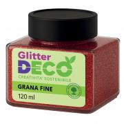 Glitter Bio grana fine flacone 120ml rosso Deco