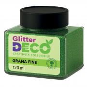 Glitter Bio grana fine flacone 120ml verde Deco