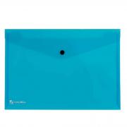 BUSTA CON BOTTONE PULL AZZURRO 21X29.7CM