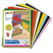 BUSTA 10FG CARTONCINO ONDULATO 25X35CM CANNET? colori assortiti DECO