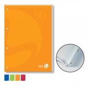 10 Blocco notes BM90 collato lato lungo 4fori 4mm - A4 - 50fg - 90gr copertina 250gr BM