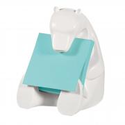 Dispenser Orso+ricarica Post-it  Super Sticky Z-Notes 76x76mm azzurro acquamarin
