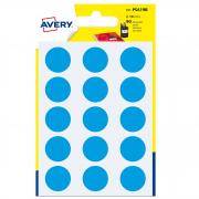 Blister 90 etichetta adesiva tonda PSA blu D19mm Avery