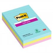 Cf. 3pz blocco 90fg. Post-it  Super Sticky RIGHE 101x152mm 4690-SS3COS Cosmic