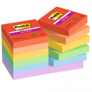 Cf. 12pz blocco 90fg. Post-it  Super Sticky 47,6x47,6mm 622-12SS-PLAY Playful