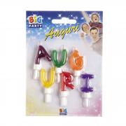 Set candeline Auguri colori assoriti Big Party