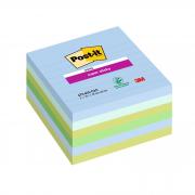 Cf. 6pz blocco 90fg. Post-it  Super Sticky 100x100mm righe Oasis 675-6SS-OAS