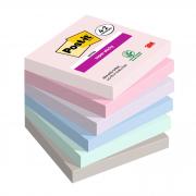 Valuepack 4+2 Post-it  Super Sticky Soulful, 76x76 mm, 90 foglietti/blocchetto