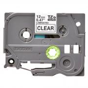 Brother Nastro Laminato da 12 mm x 4mt Nero/Trasparente- TZE131S
