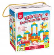 KIDDY PLAY COSTRUZIONI LEGNO 50 BLOCCHETTI - 10459