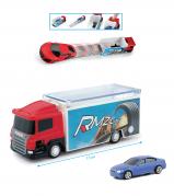 MODELLINI RMZ CITY SCANIA CONTAINER CON BMW M5 1:64  94665