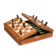 SCHACCHIERA IN LEGNO A LIBRO MAGNETICA 25x25cm - 003347