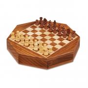 SCHACCHIERA IN LEGNO MAGNETICA OTTAGONALE 19x19cm - 003348