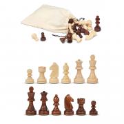 Set Scacchi Piombati in Legno N.5 Re da 90 mm per Scacchiera 45x45 cm con Sacchetto in Tessuto