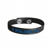 ATA2165 BRACCIALE IN SIMILPELLE NERO CON SCRITTA BLU