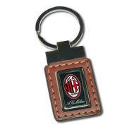 MI1109  P.CHIAVI RETTANGOLARE IN SIMILPELLE ETICHETTA RESINATA MILAN