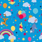 CARTA REGALO WALT DISNEY WINNIE THE POOH AZZURRA 70X100