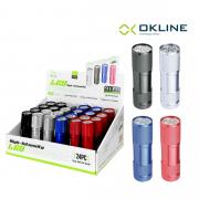 TORCIA IN ALLUMINIO IMPERMEABILE OKLINE 9 LED HIGH INTENSITY