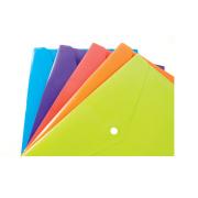 BUSTE CON BOTTONE COLORATE LACCATE A4 (6PZ)