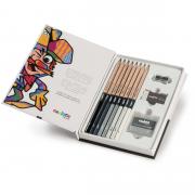 Drawing Set 8 Matite in Grafite con Accessori Carioca Plus