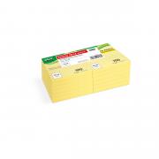 BIGLIETTI ADESIVI MEMO STICK LEBEZ 75x75 mm GIALLO (12PZ)