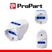 Multipresa Volante 2 Prese Bipasso 1 Schuko Senza Cavo
