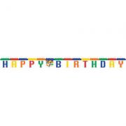 Festone snodabile Happy Birthday 2,13 m x 10,1 cm Block Party