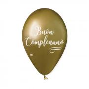 1 Palloncino 13 Pollici - 33 cm Shiny Buon Compleanno Gold