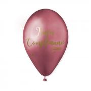 1 Palloncino 13 Pollici - 33 cm Shiny Buon Compleanno Rose Gold
