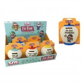 1 Salvadanaio TnT Eco Bank Grande 14 cm in Fibra di Bambù - 92034