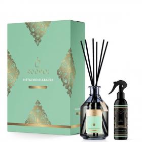 COFANETTO REGALO PROFUMATORE ROOMOI 500 ml PISTACHIO PLEASURE + HOME SPRAY 200 ml